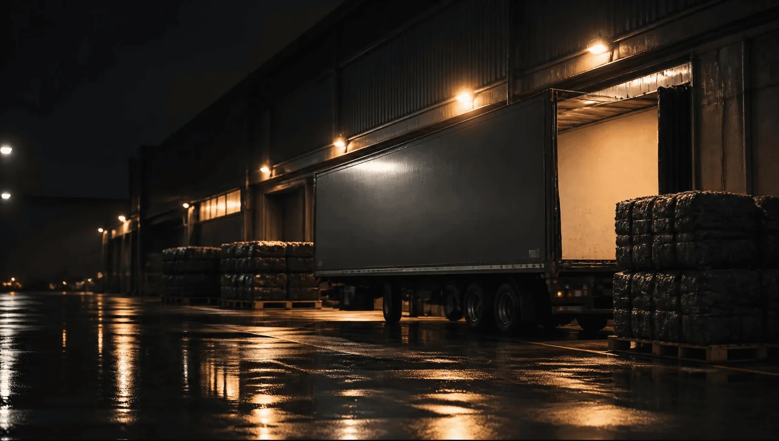 A Polyplas loading bay, material moving to an Indian tyre plant