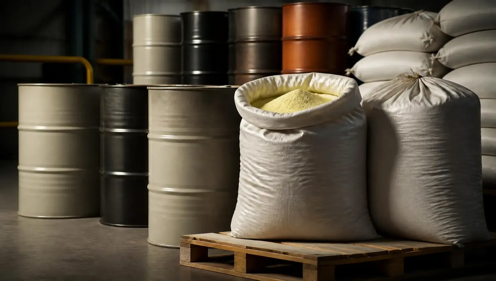 Insoluble sulphur, oil-coated