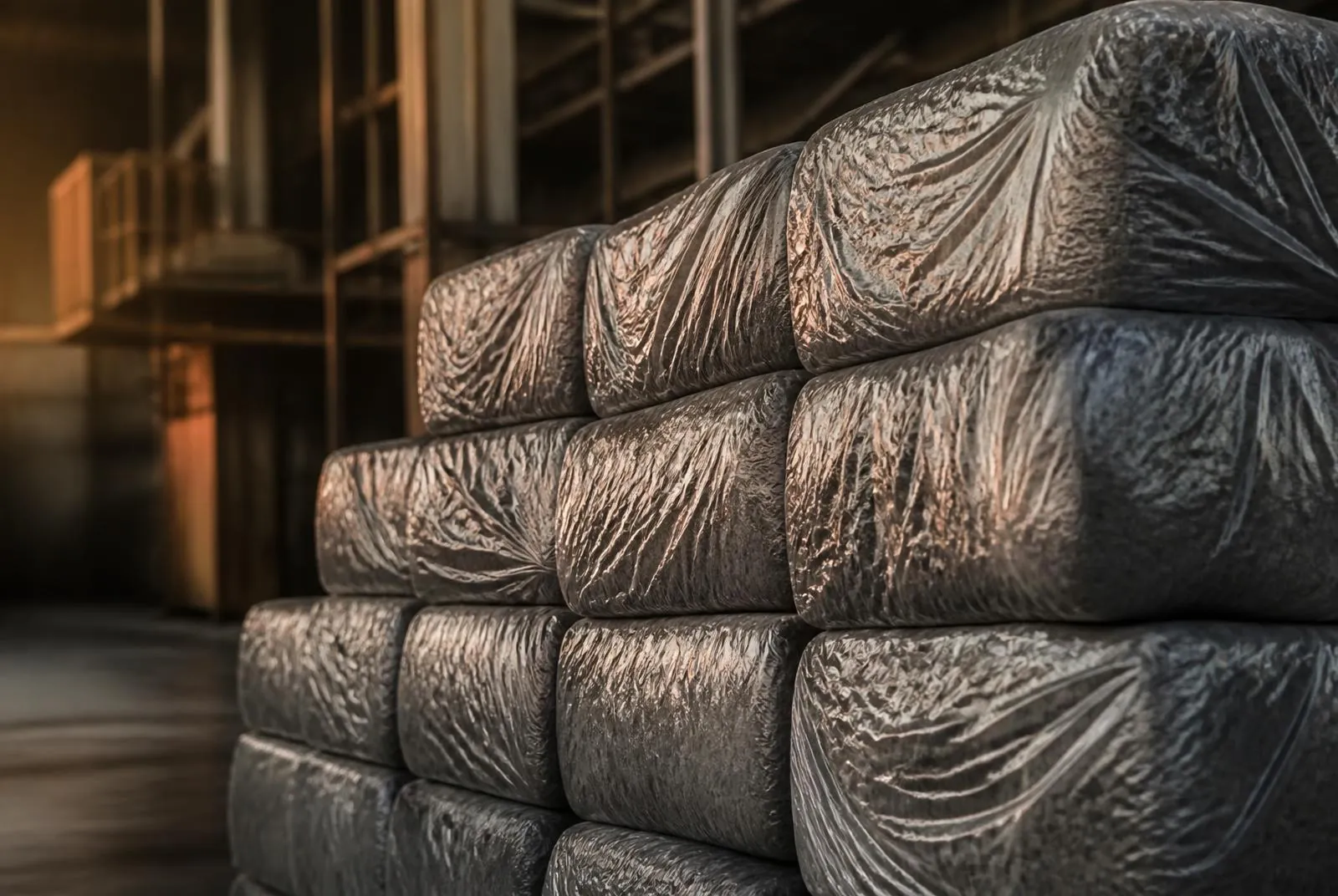 Butyl, bale stack