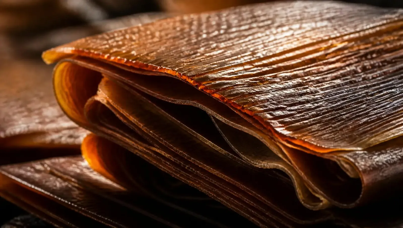 Natural rubber sheets in the warehouse