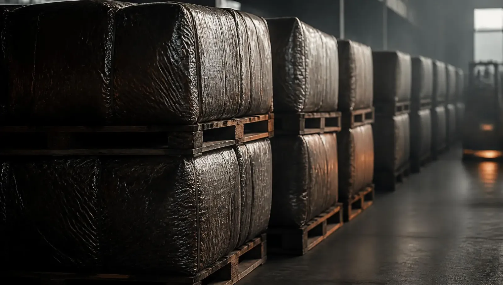 SBR, baled and warehoused