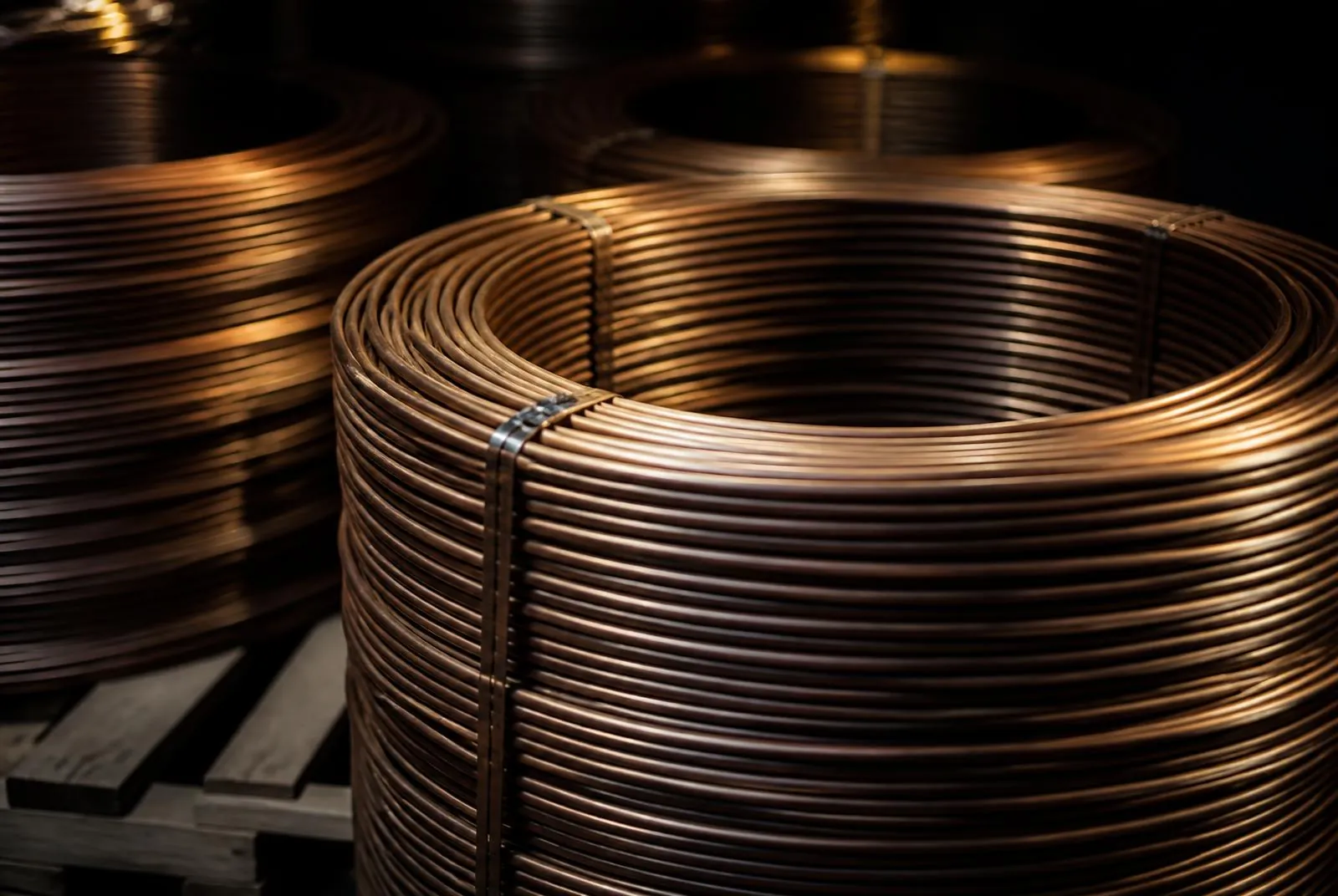 Bronze-coated bead wire coils