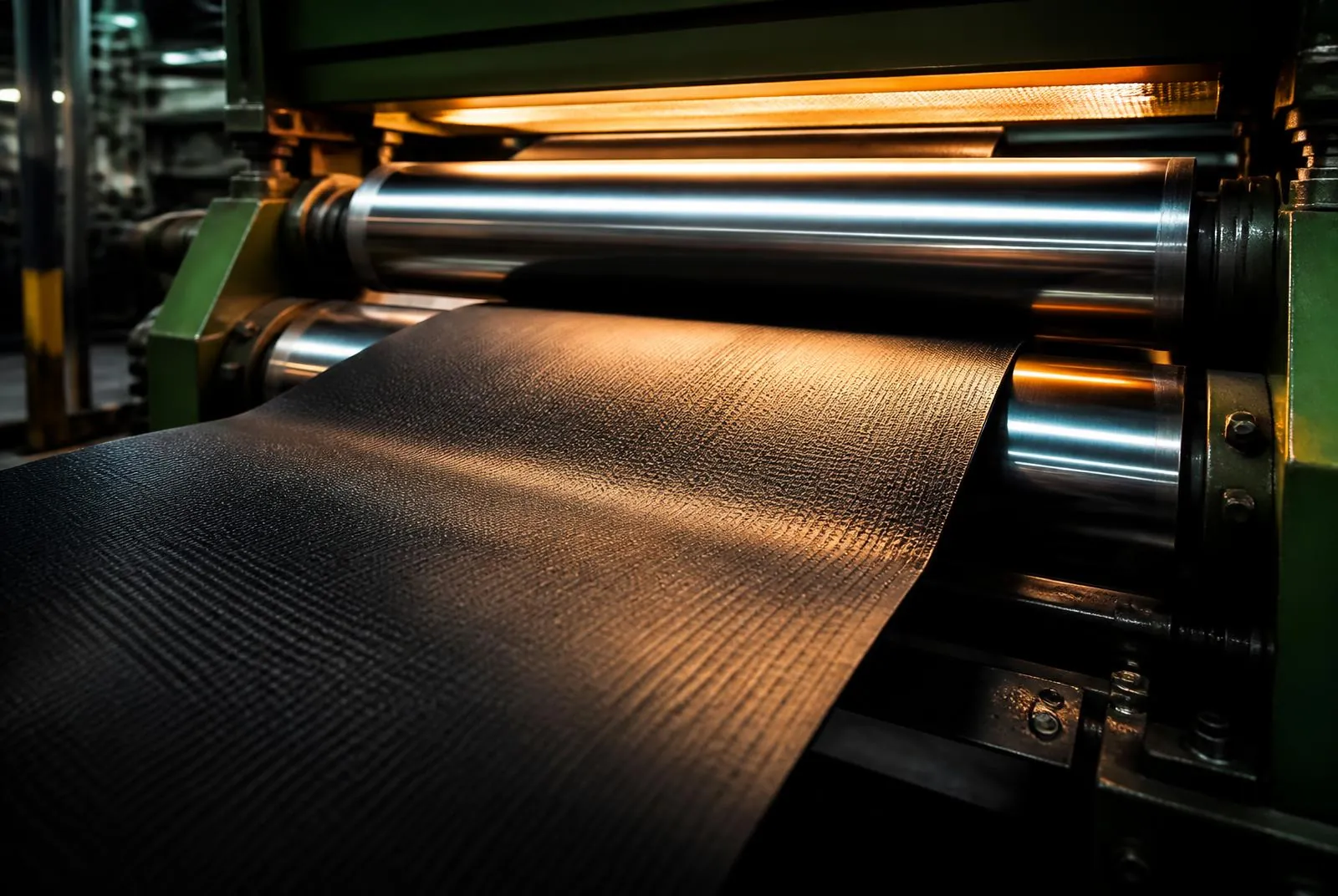 Cord fabric through the calender