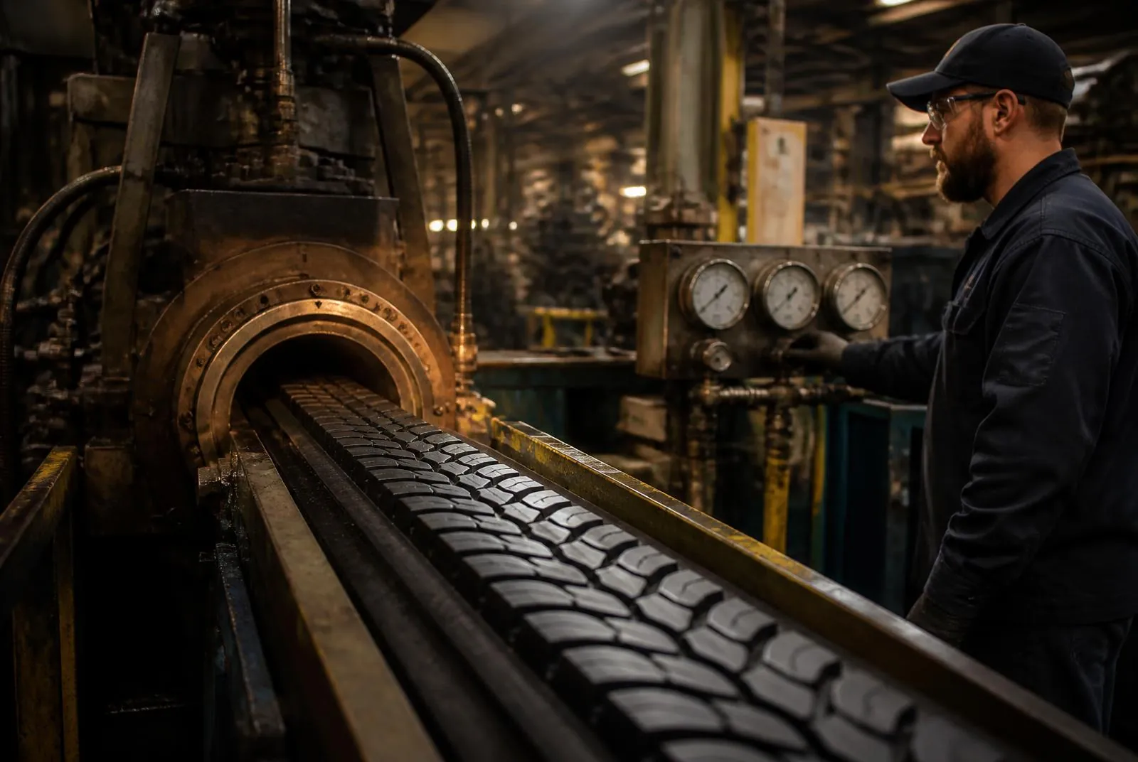 Tread running off the die