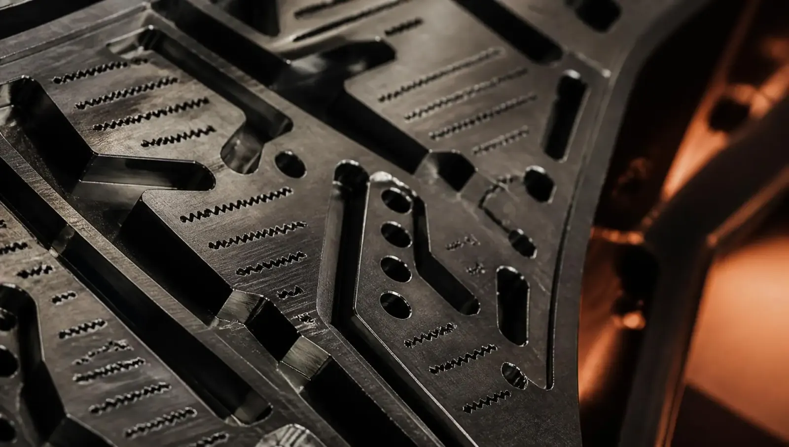 Tread engraving, detail